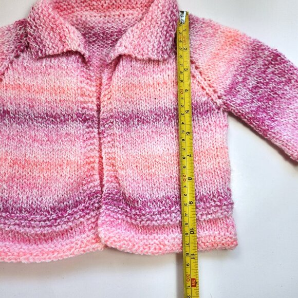 Hand Knit Baby Girl Toddler Clothes Lot Dress Cardigan Blanket Toy Fits 25" Doll - Picture 13 of 16